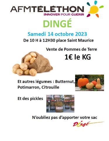 ASSO-LIDARITE DINGE : vente de pommes de terre @ Place Saint Maurice